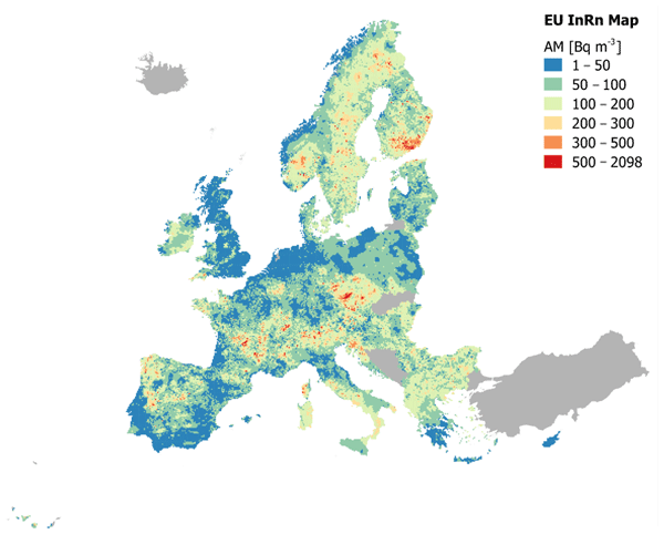NHESS - Relations - The first version of the Pan-European Indoor Radon Map