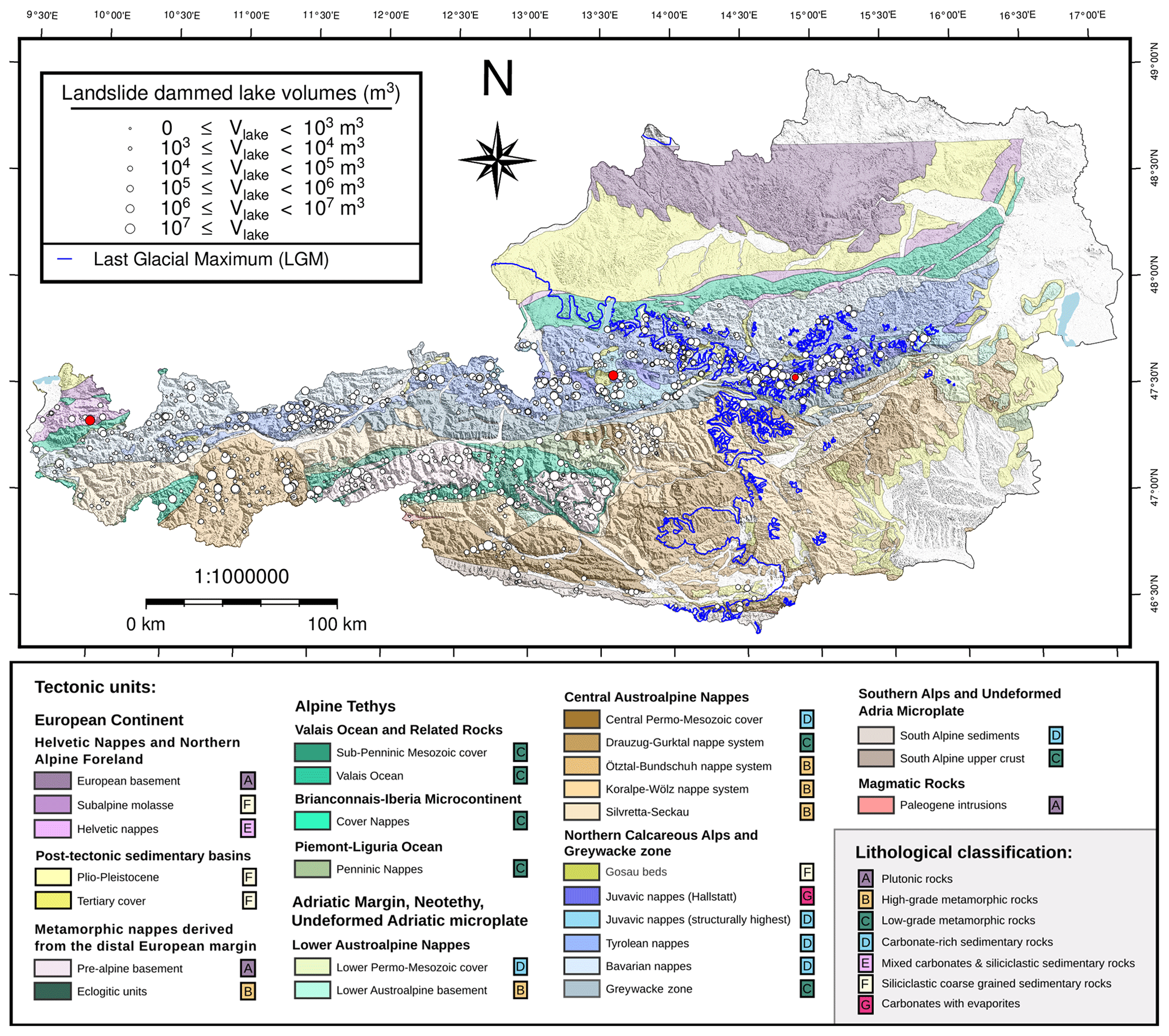 NHESS - Controls on the formation and size of potential landslide dams and  dammed lakes in the Austrian Alps