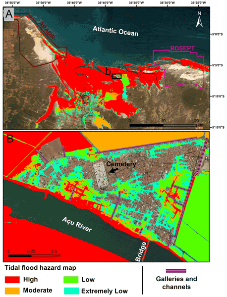 NHESS - Tidal flood area mapping in the face of climate change scenarios:  case study in a tropical estuary in the Brazilian semi-arid region